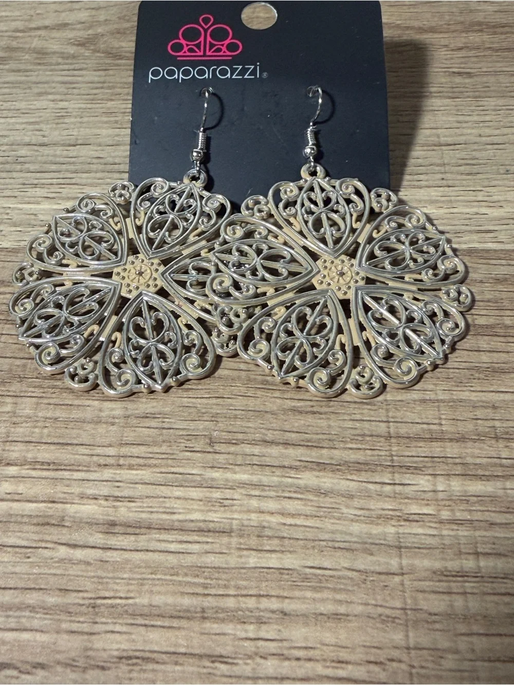Paparazzi Gold Filigree Floral Drop Earrings - Gold